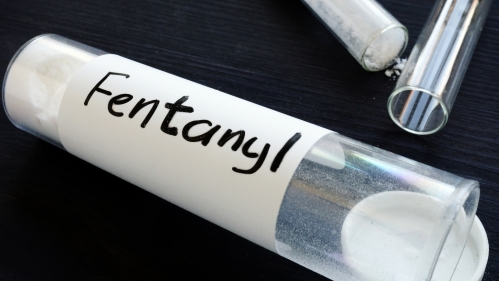 A tube of fentanyl powder