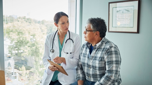 patient at doctor's office