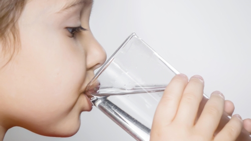 Child drinking water