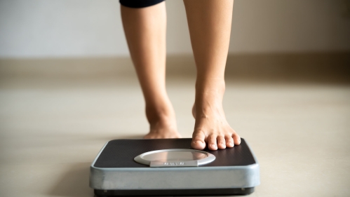 foot steps on scale
