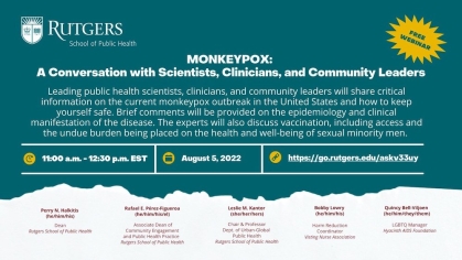 Monkeypox webinar hosted by School of Public Health
