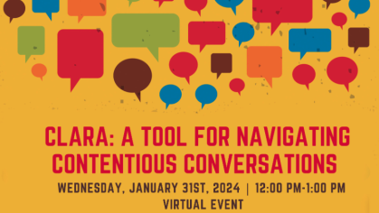 CLARA: A tool for navigating contentious conversations workshop flyer