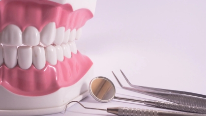 A stock image of a dental mold
