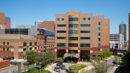 Clinical Academic Building located on Paterson Street in New Brunswick