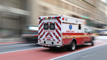 ambulance races to emergency
