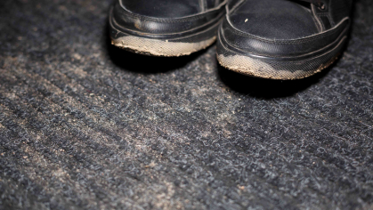 dirt on shoes