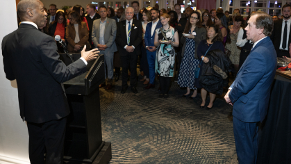 President Tate left with Speaker Coughlin 