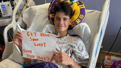 Luke Branagh in the hospital