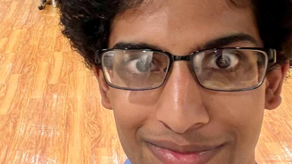 A close-up headshot of Rutgers graduate Deepak Gopalakrishnan.