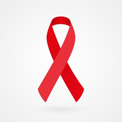 A red ribbon for HIV awareness