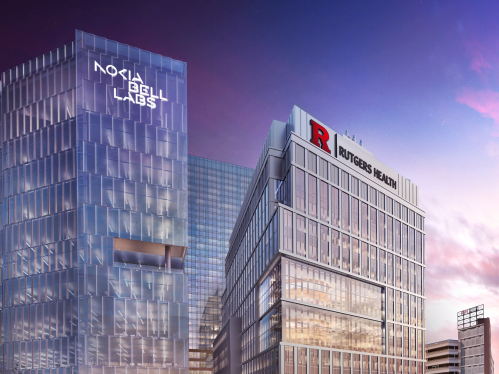 An artist rendering of the HELIX NJ building that will house RWJMS