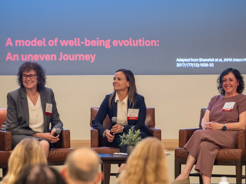 Speakers on stage at the Well-Being Summit