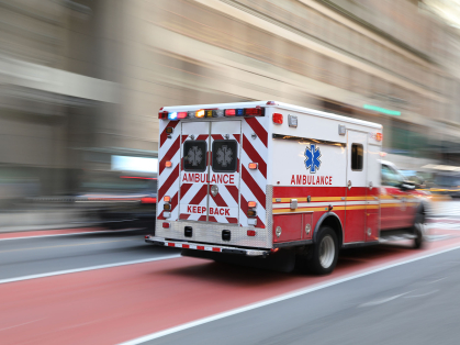 ambulance races to emergency