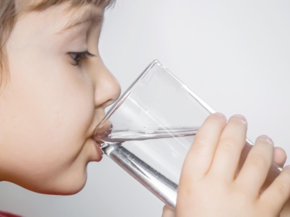 Child drinking water