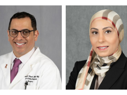 Rabie M. Shanti, associate professor of oral and maxillofacial surgery at Rutgers School of Dental Medicine’s Faculty Practice and Heba Elkassaby, associate professor of restorative dentistry