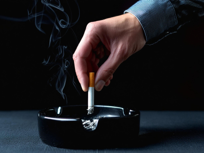 Cigarette snuffed out