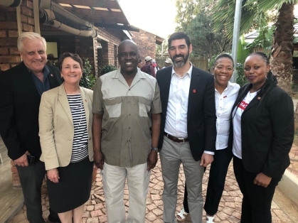 Rutgers researchers and Botswana leaders pose for a group photo