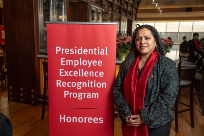 Pride of Rutgers Award recipient Mohini Mukherjee
