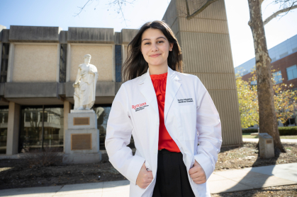 Sofia Chapman standing outside