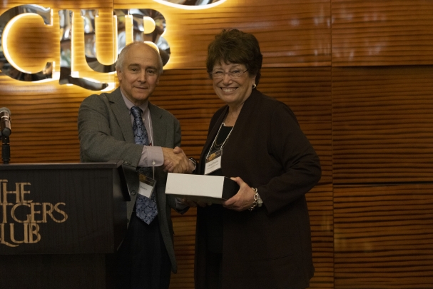 Senior Vice Chancellor Bishr Omary and Cheryl Dreyfus, a recipient of the Distinguished Mentor Award.