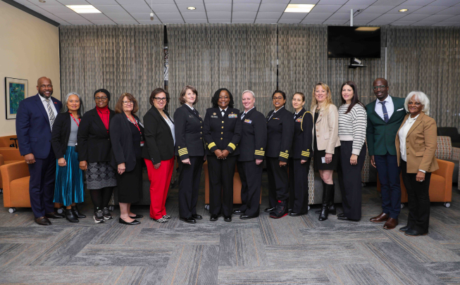 USPHS team with nursing school VIPs